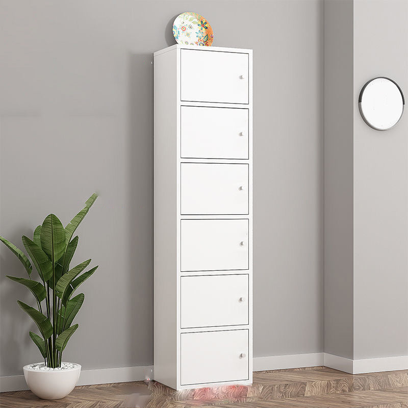 Matte Finish Non-Hanging Armoire Modern Faux Wood Storage Cabinet with Hinged Doors