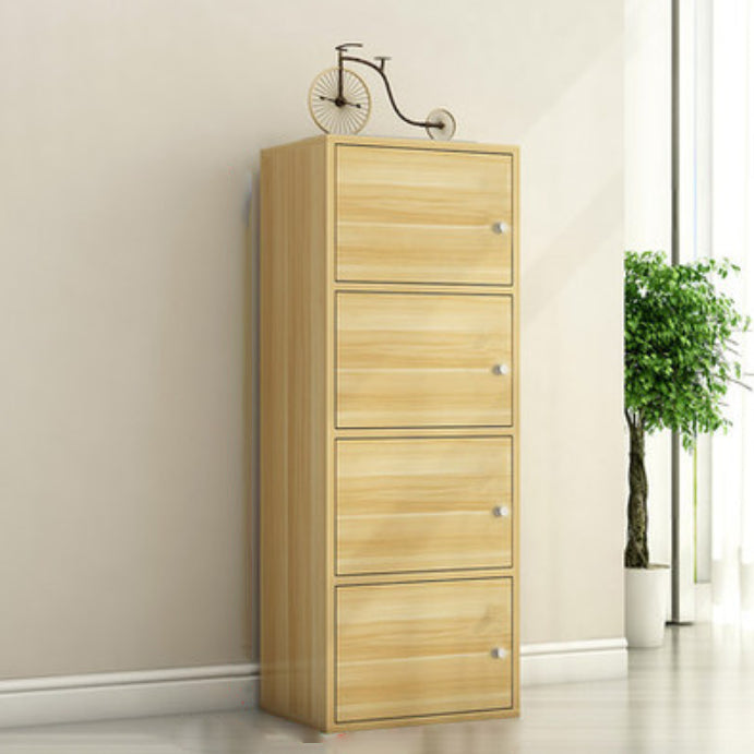 Matte Finish Non-Hanging Armoire Modern Faux Wood Storage Cabinet with Hinged Doors