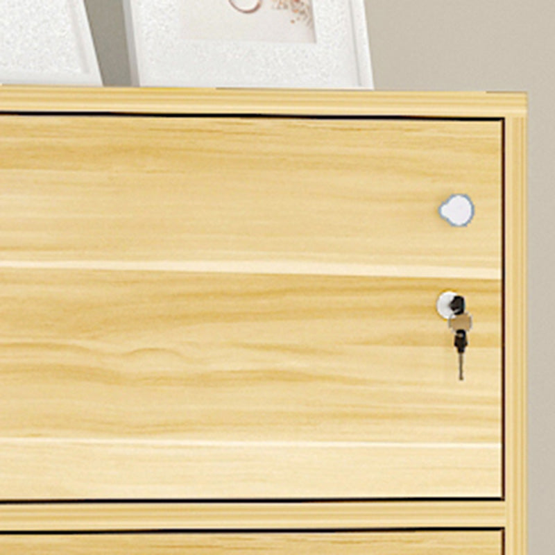 Matte Finish Non-Hanging Armoire Modern Faux Wood Storage Cabinet with Hinged Doors