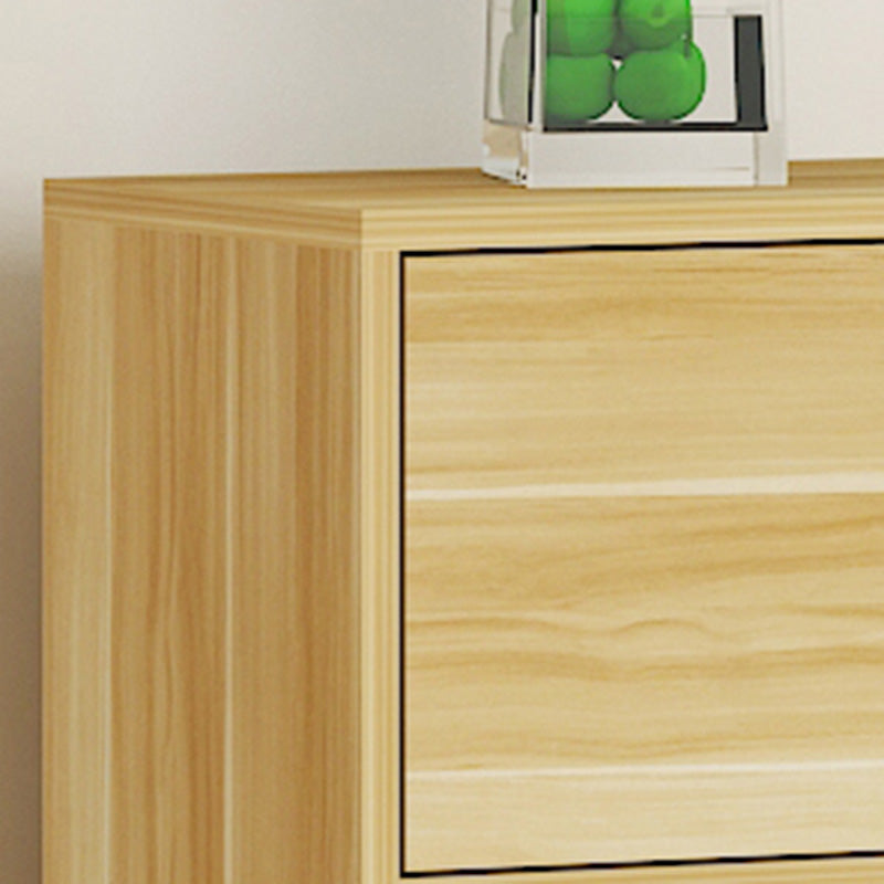 Matte Finish Non-Hanging Armoire Modern Faux Wood Storage Cabinet with Hinged Doors