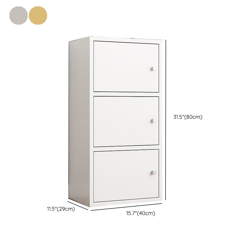 Matte Finish Non-Hanging Armoire Modern Faux Wood Storage Cabinet with Hinged Doors