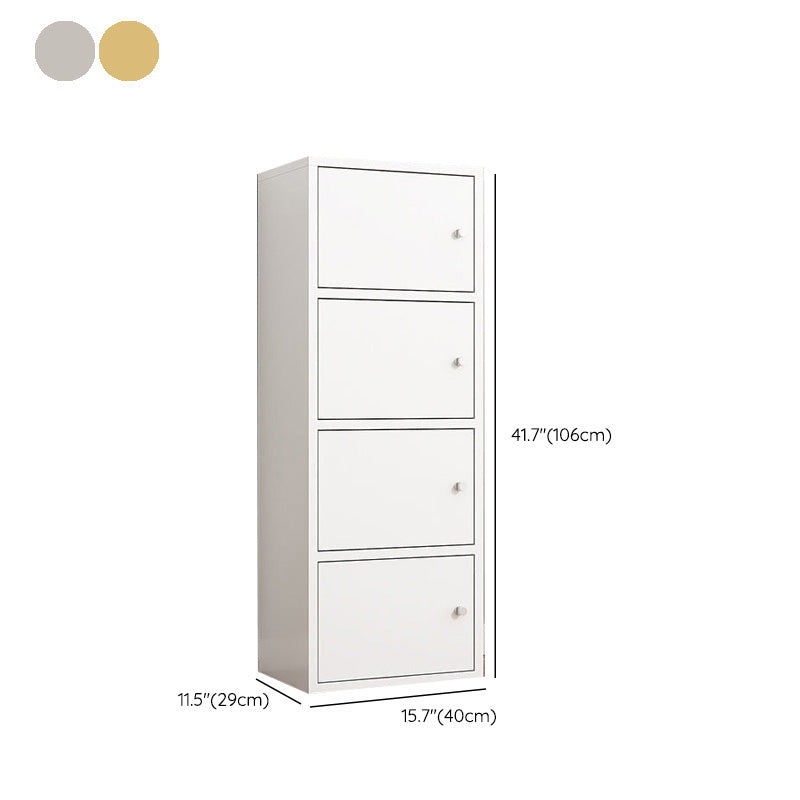 Matte Finish Non-Hanging Armoire Modern Faux Wood Storage Cabinet with Hinged Doors