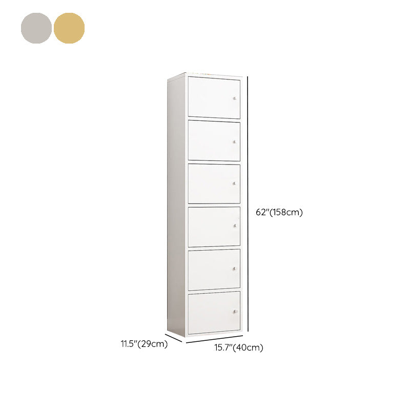 Matte Finish Non-Hanging Armoire Modern Faux Wood Storage Cabinet with Hinged Doors