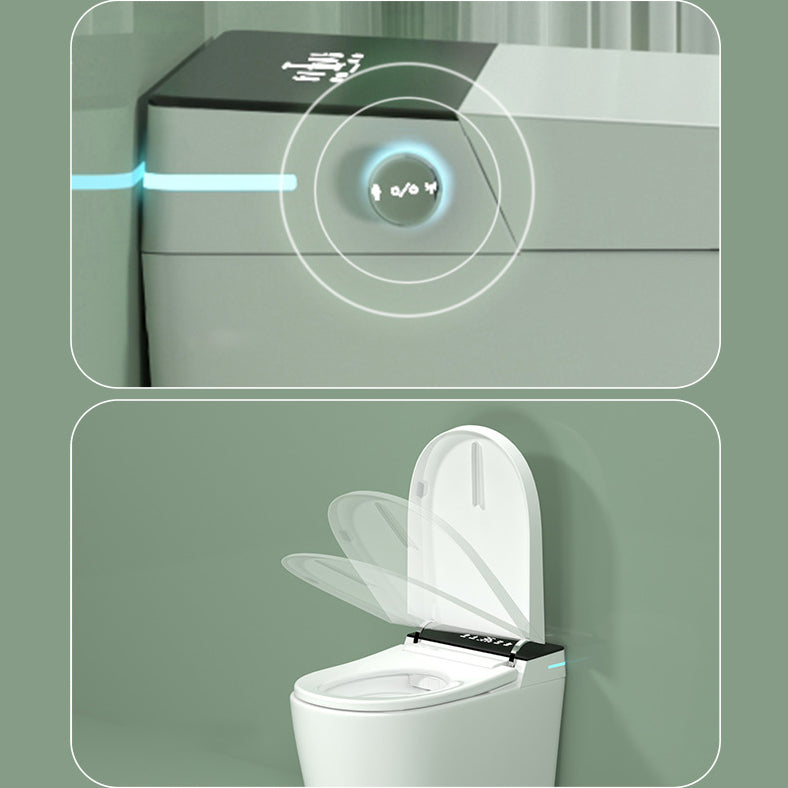Modern Flush Toilet Heated Seat One-Piece Toilet with Slow Close Seat