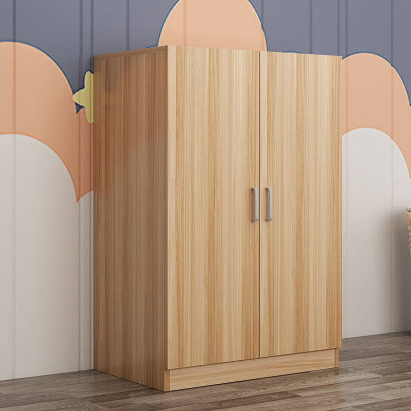 2 Door Modern and Contemporary Armoire Wood 4-shelf Wardrobe