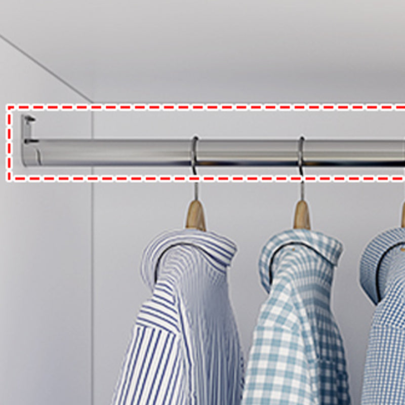 Modern Freestanding Wardrobe Armoire, 2-door Manufatured Armoire with Shelves in White