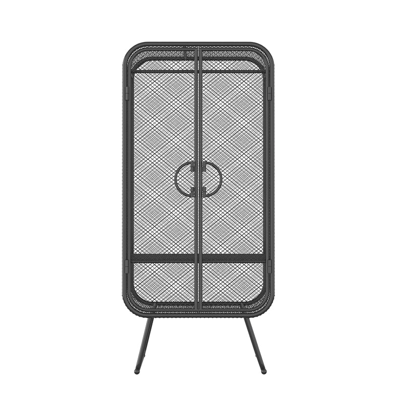 Nordic Iron Grid Wardrobe Long Hanging Storage Metal Storage Cabinet