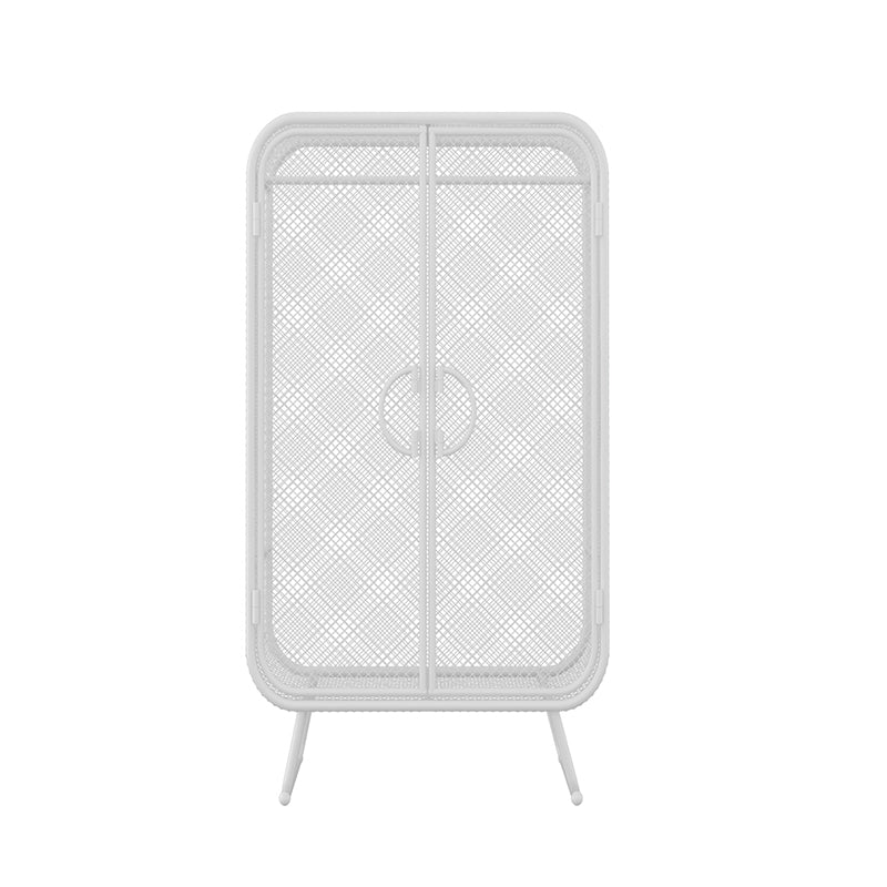 Nordic Iron Grid Wardrobe Long Hanging Storage Metal Storage Cabinet