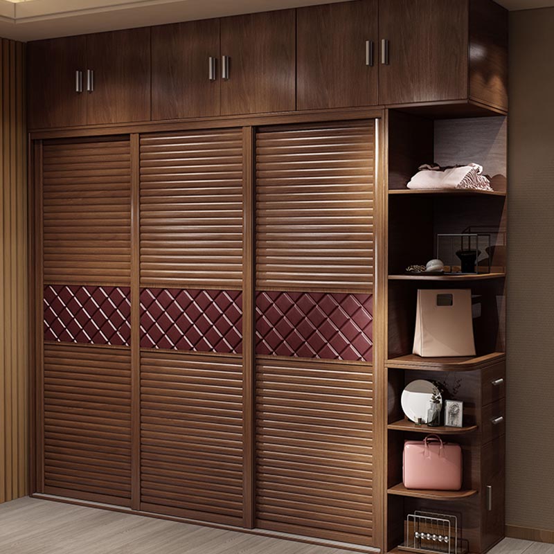 Bedroom Wardrobe Storage Cabinet Artificial Wood Modern - Armoire with Shelves