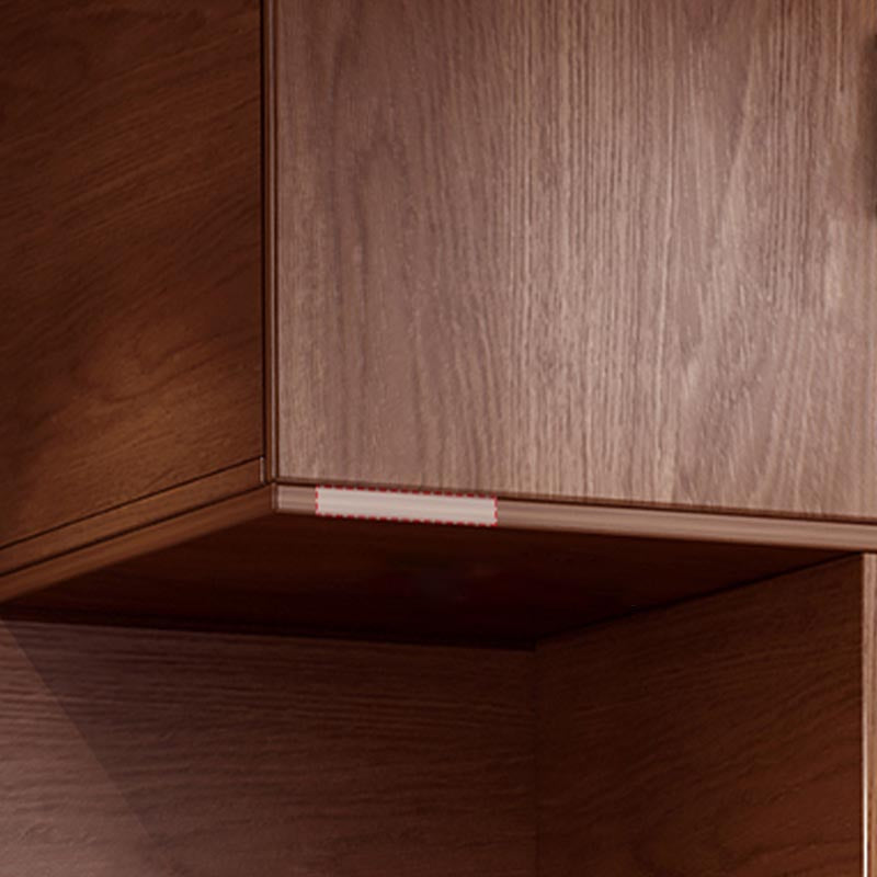 Bedroom Wardrobe Storage Cabinet Artificial Wood Modern - Armoire with Shelves