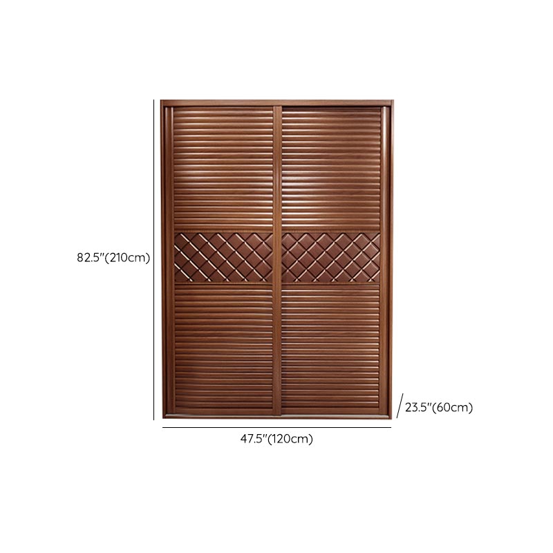 Bedroom Wardrobe Storage Cabinet Artificial Wood Modern - Armoire with Shelves