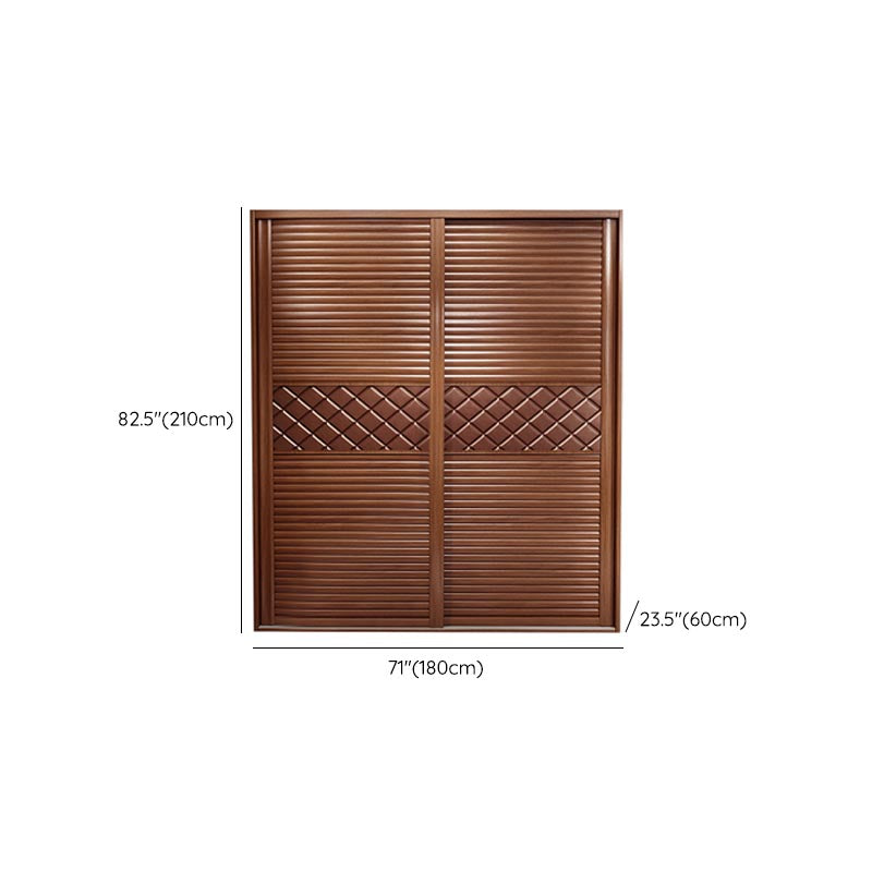 Bedroom Wardrobe Storage Cabinet Artificial Wood Modern - Armoire with Shelves