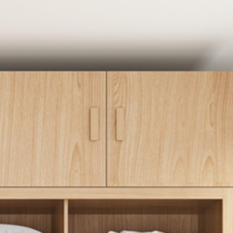 Bedroom Wardrobe Armoire Cabinet, Artificial Wood Modern Storage Cabinet with Drawers