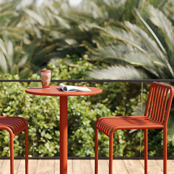 1/3/4 Pieces Industrial Round Bar Table Set Pub Table with Metal Pedestal