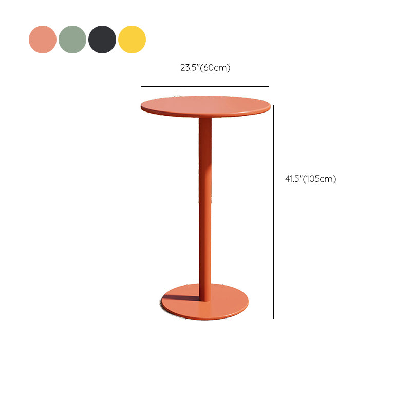 1/3/4 Pieces Industrial Round Bar Table Set Pub Table with Metal Pedestal