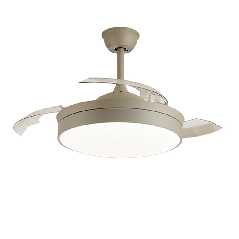 Nordic Ceiling Fan Lamp Fixture Colorful LED Ceiling Flush Mount for Kids' Room