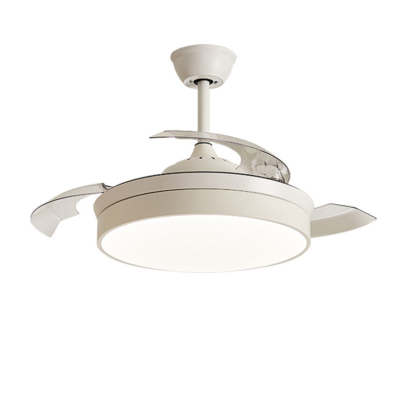 Nordic Ceiling Fan Lamp Fixture Colorful LED Ceiling Flush Mount for Kids' Room