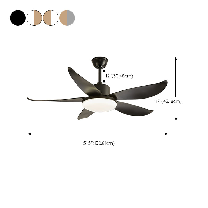 Nordic Ceiling Fan Lamp Fixture Colorful LED Ceiling Flush Mount for Kids' Room