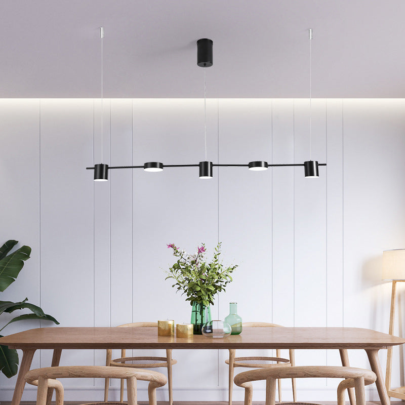 Modernism 3/5/6-Light Ceiling Light LED Kitchen Island Lighting in Golden/Black