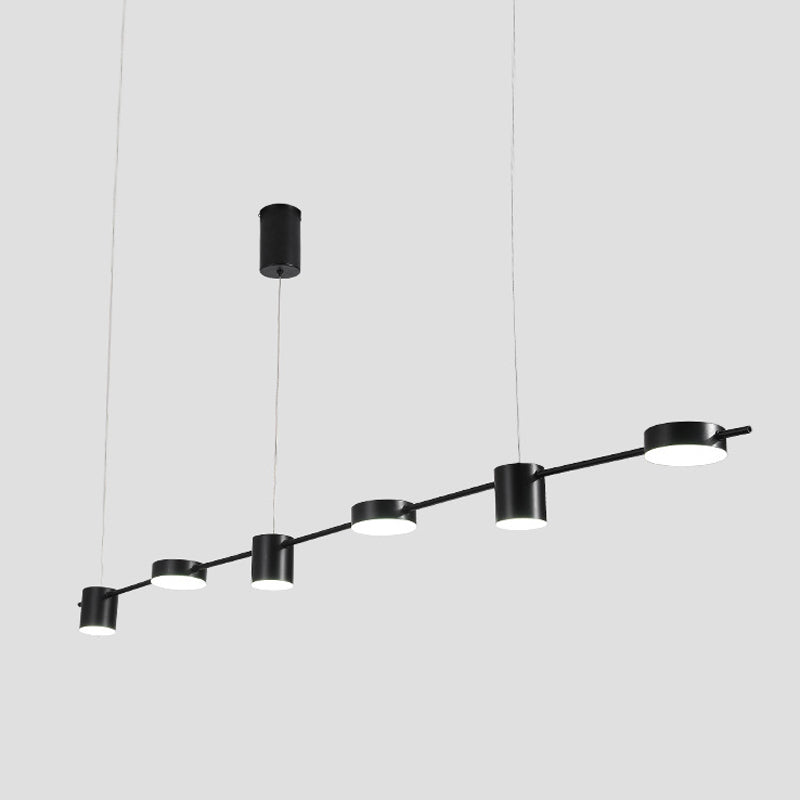 Modernism 3/5/6-Light Ceiling Light LED Kitchen Island Lighting in Golden/Black