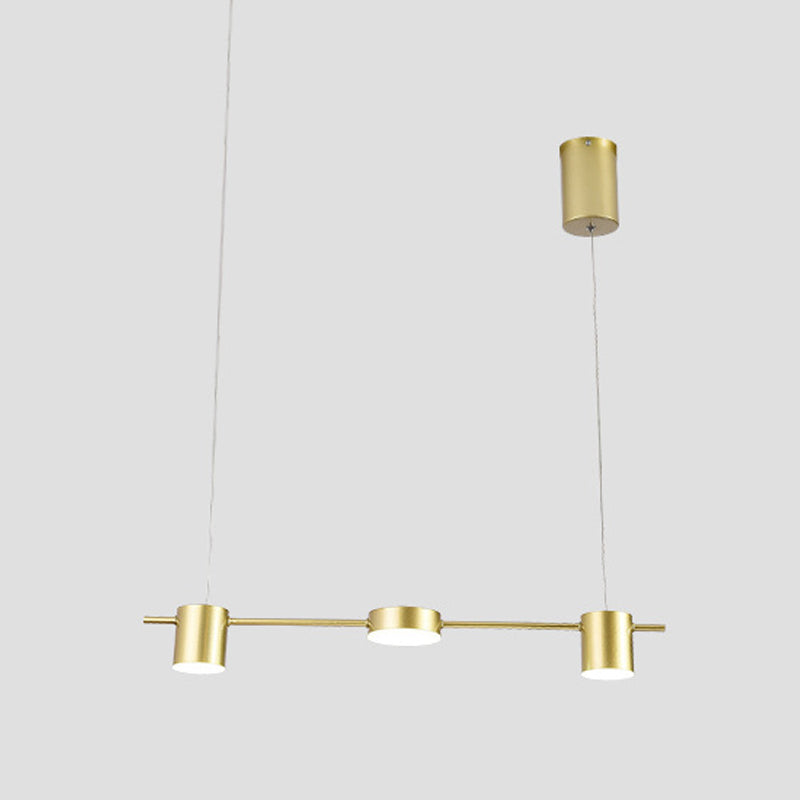 Modernism 3/5/6-Light Ceiling Light LED Kitchen Island Lighting in Golden/Black