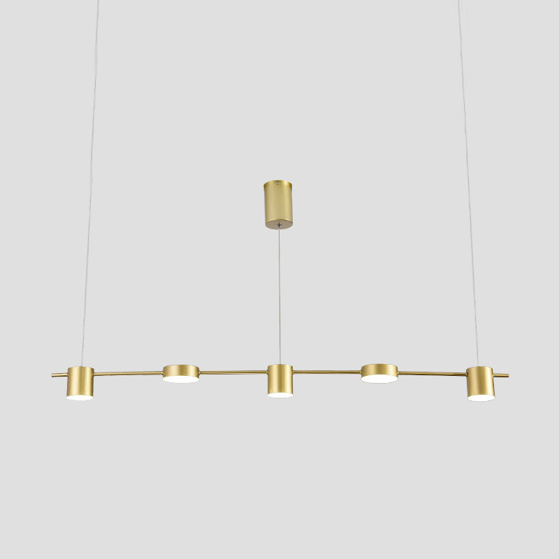 Modernism 3/5/6-Light Ceiling Light LED Kitchen Island Lighting in Golden/Black