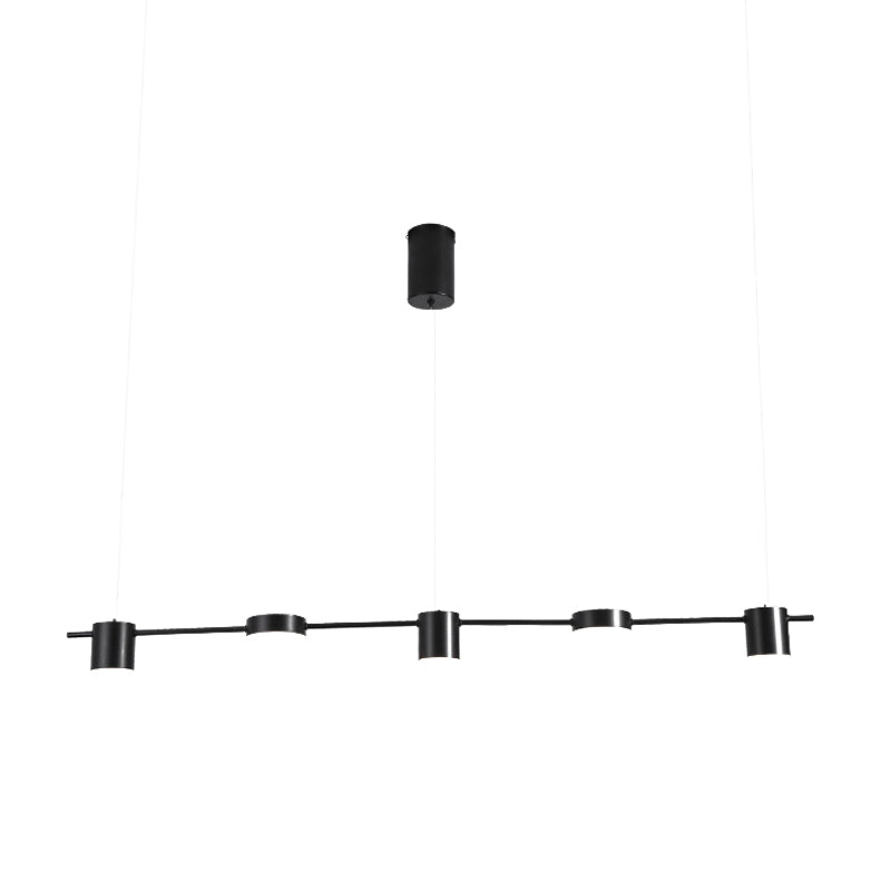 Modernism 3/5/6-Light Ceiling Light LED Kitchen Island Lighting in Golden/Black