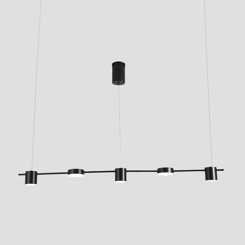 Modernism 3/5/6-Light Ceiling Light LED Kitchen Island Lighting in Golden/Black