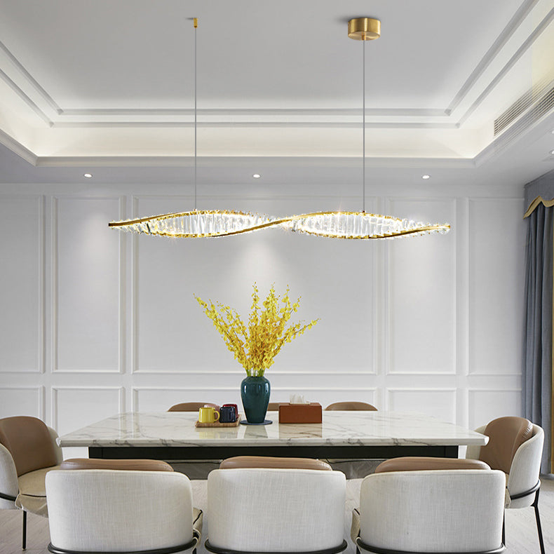 Single Modernism Golden/Black Ceiling Light LED Kitchen Island Lighting