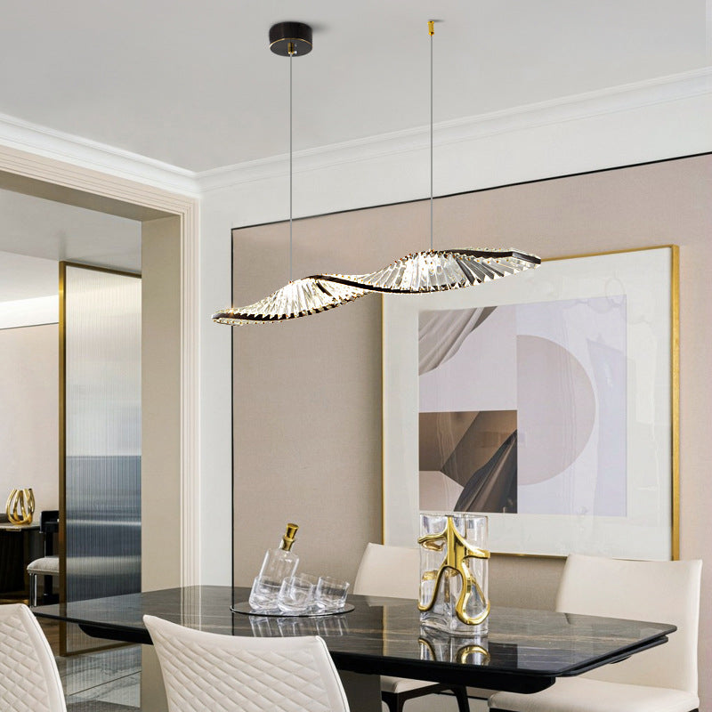 Single Modernism Golden/Black Ceiling Light LED Kitchen Island Lighting
