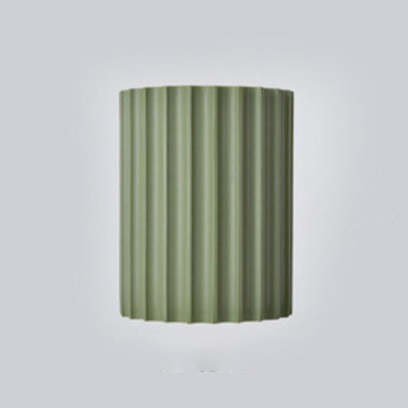 Modern Style Half Cylinder Wall Light Resin 2 Light Sconces for Bedroom