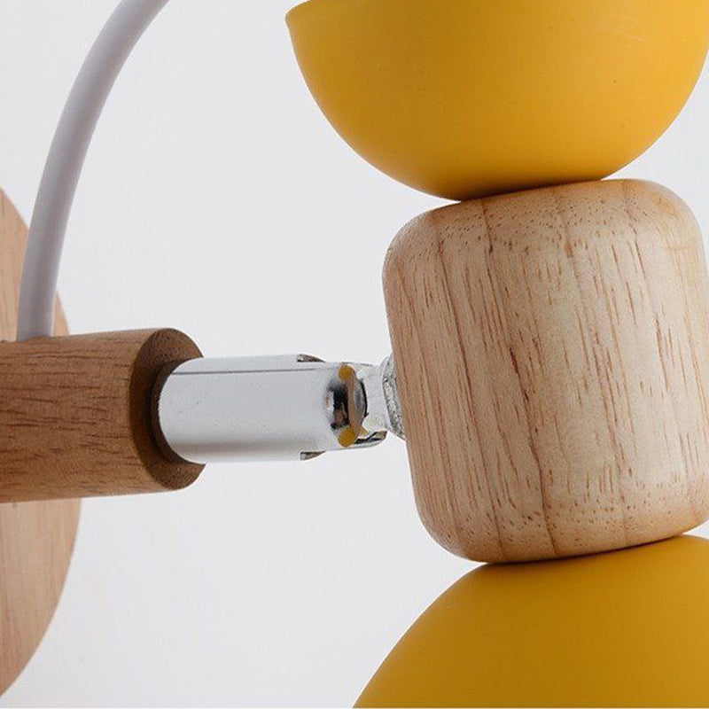 Macaron Cone Shape Wall Sconce Metal 1 Light Sconces for Bedroom