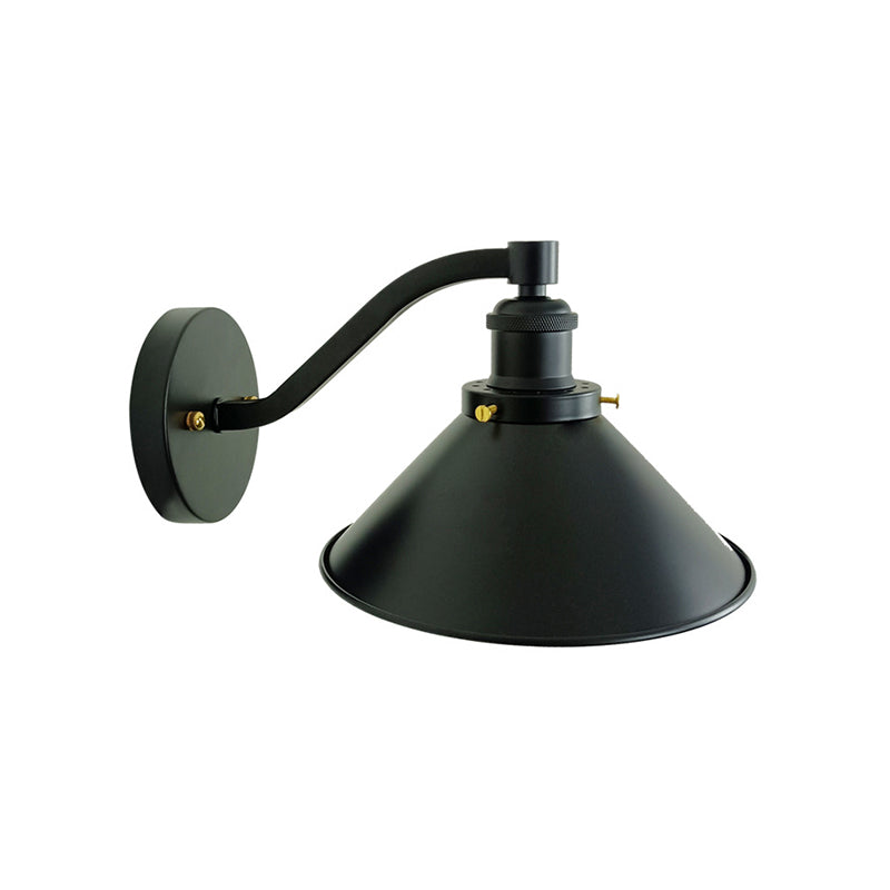 Industrial Wall Sconce Cone Shape Wall Light with Metal Shade for Living Room