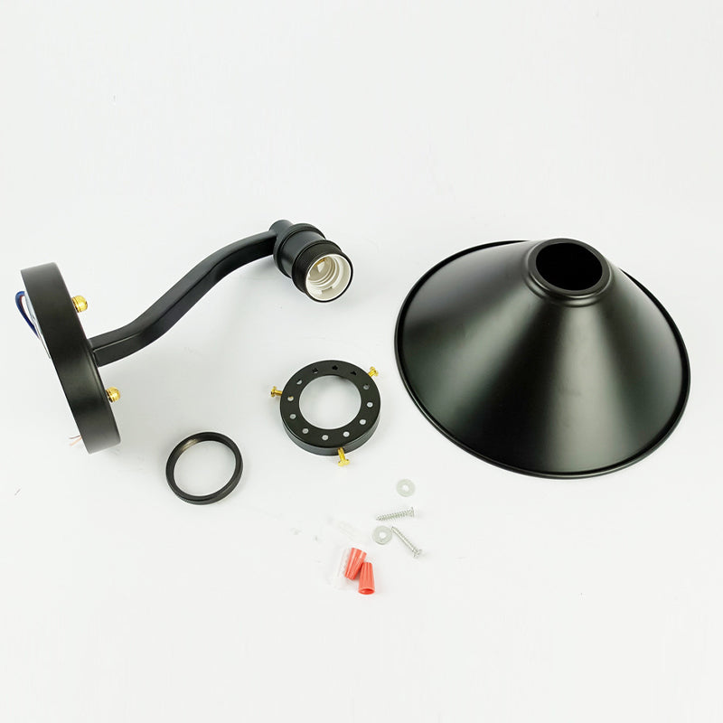 Industrial Wall Sconce Cone Shape Wall Light with Metal Shade for Living Room