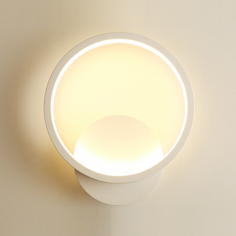 Metal Modern Wall Sconce Geometric Shape Wall Light with Acrylic Shade for Bedroom