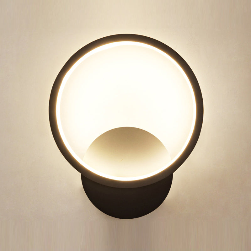 Metal Modern Wall Sconce Geometric Shape Wall Light with Acrylic Shade for Bedroom