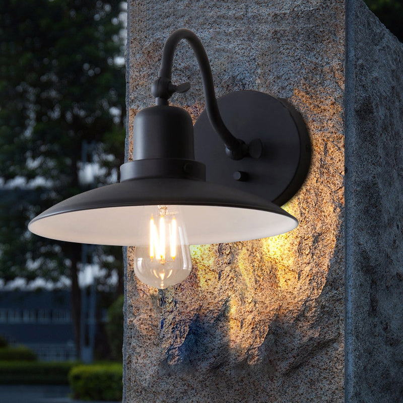 Industrial Wall Sconce Dome Shape Wall Light with Metal Shade for Living Room