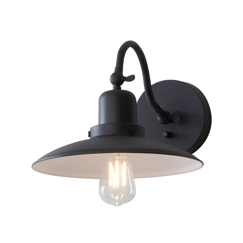Industrial Wall Sconce Dome Shape Wall Light with Metal Shade for Living Room