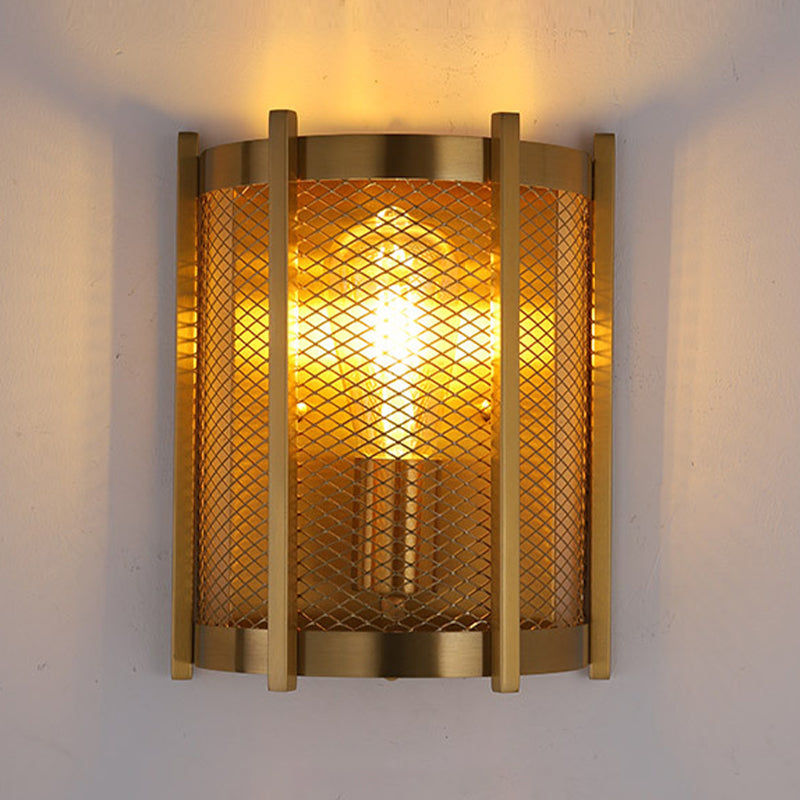 Cutout Shape Wall Lamp Industrial Style Metal 1 Light Sconce in Gold