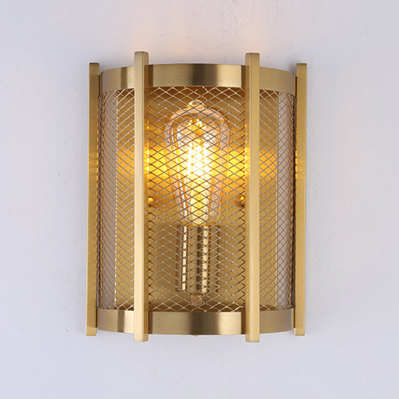 Cutout Shape Wall Lamp Industrial Style Metal 1 Light Sconce in Gold