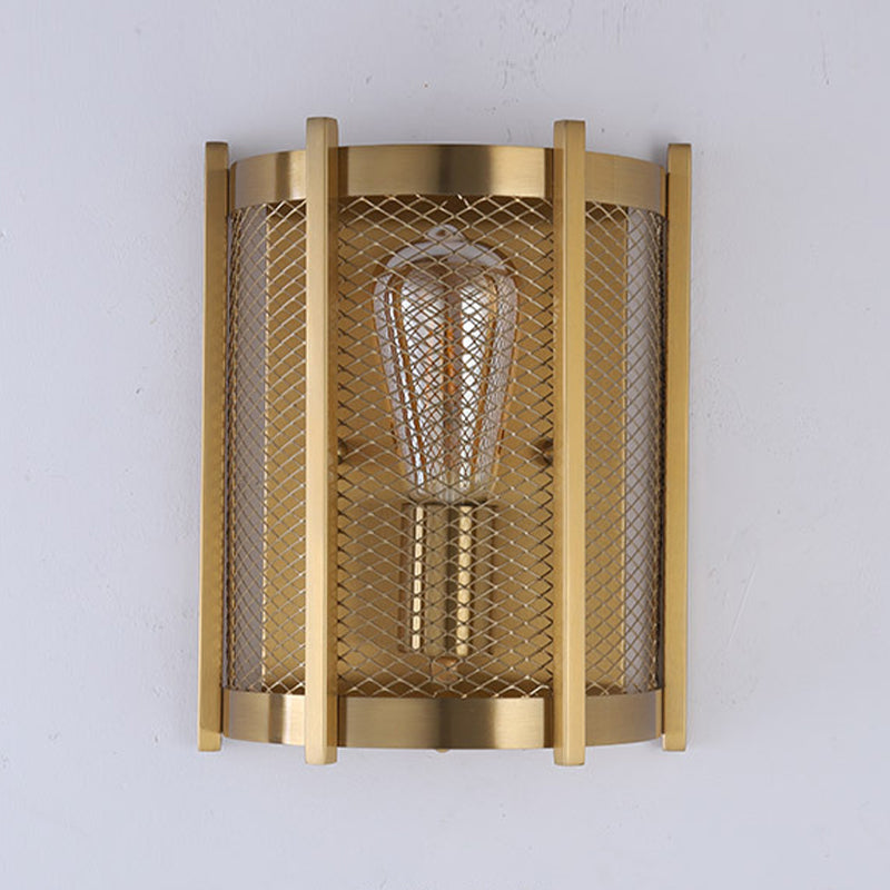 Cutout Shape Wall Lamp Industrial Style Metal 1 Light Sconce in Gold