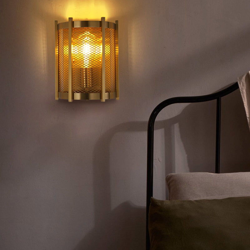 Cutout Shape Wall Lamp Industrial Style Metal 1 Light Sconce in Gold