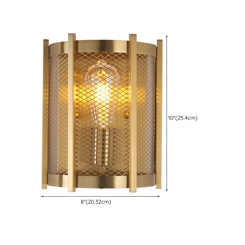 Cutout Shape Wall Lamp Industrial Style Metal 1 Light Sconce in Gold