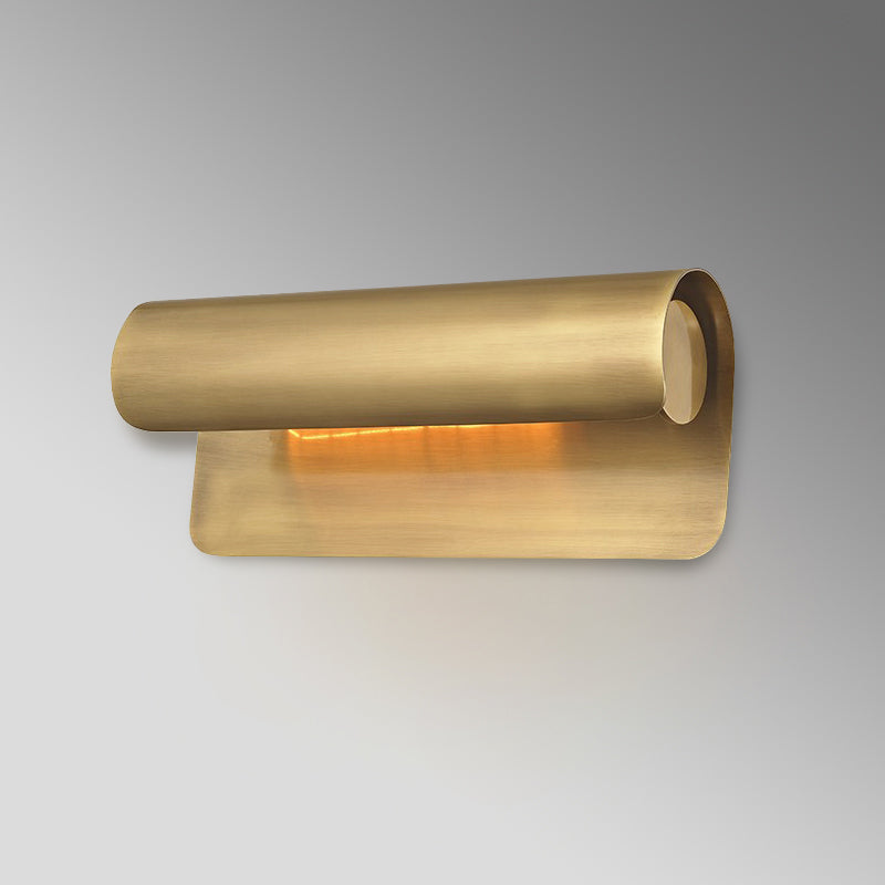 Gold Postmodern Wall Sconce Geometric Shape Vanity Lamp with Metal Shade for Bathroom