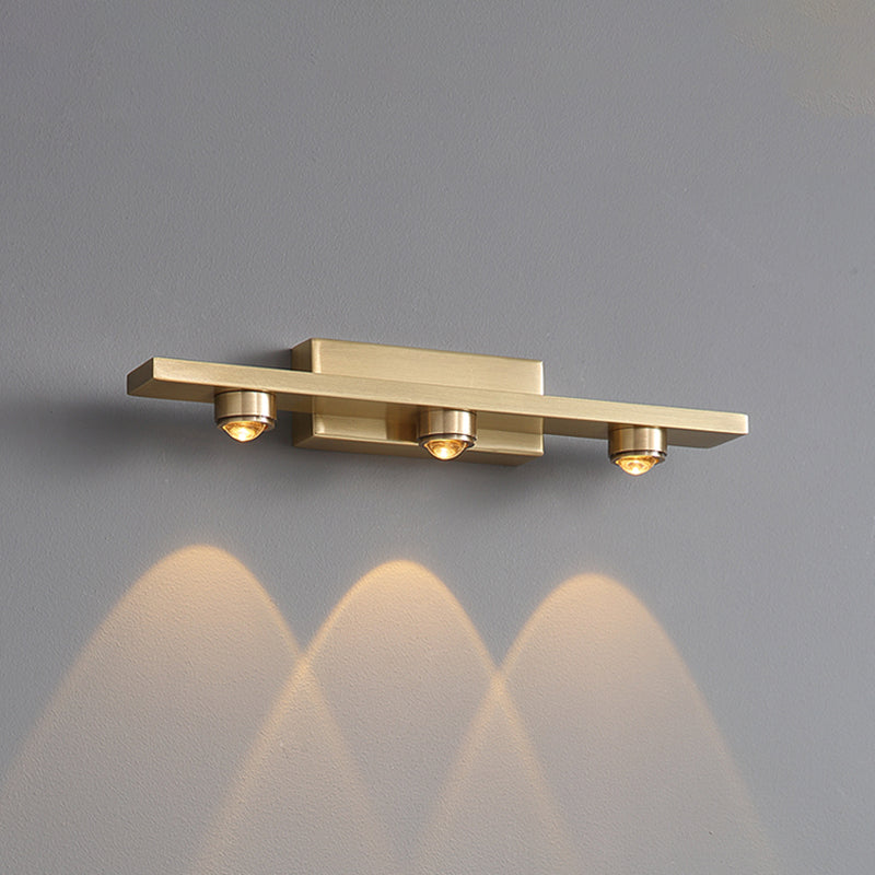 Metal Modern Wall Sconce Geometric Shape Vanity Lamp with Acrylic Shade for Bathroom