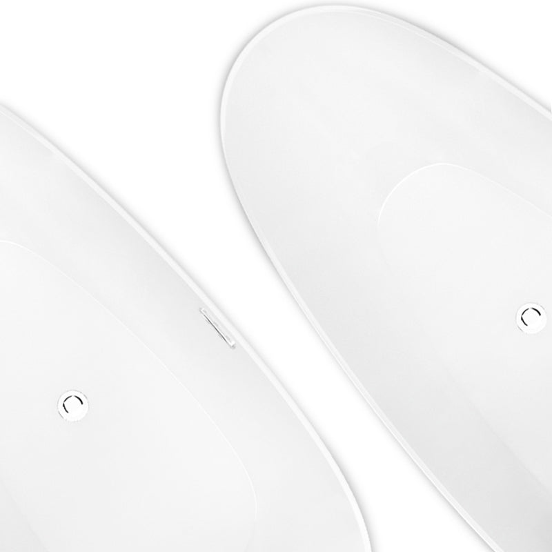 Contemporary Soaking Freestanding Bathtub Acrylic-Fiberglass Oval Bathtub