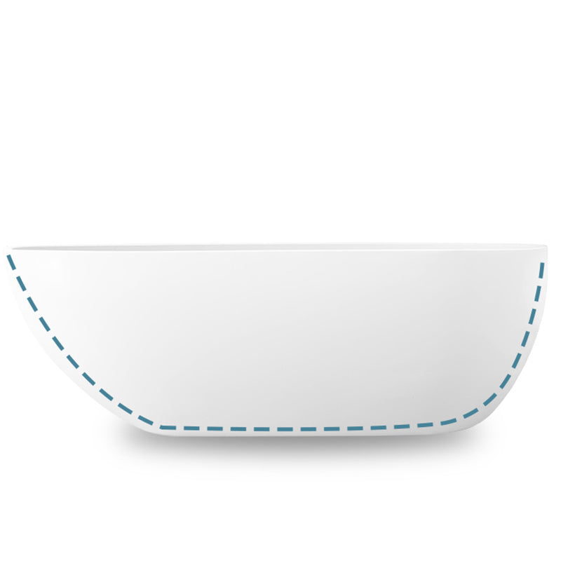 Contemporary Soaking Freestanding Bathtub Acrylic-Fiberglass Oval Bathtub