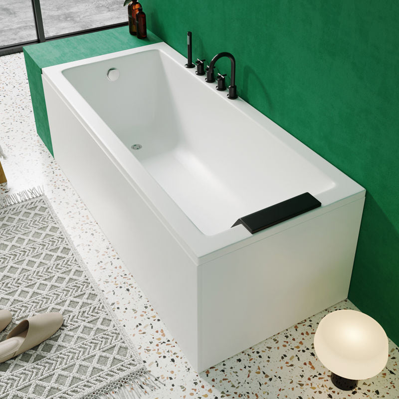 Freestanding Acrylic Bathtub Modern Stand Alone Soaking Tub with  Pop-up Drain