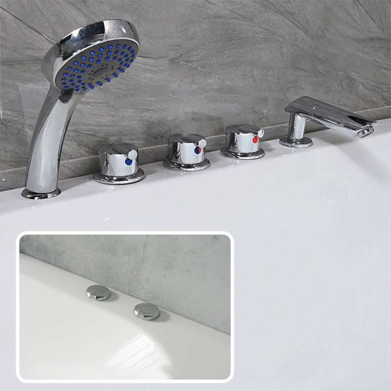 Freestanding Acrylic Bathtub Modern Stand Alone Soaking Tub with  Pop-up Drain