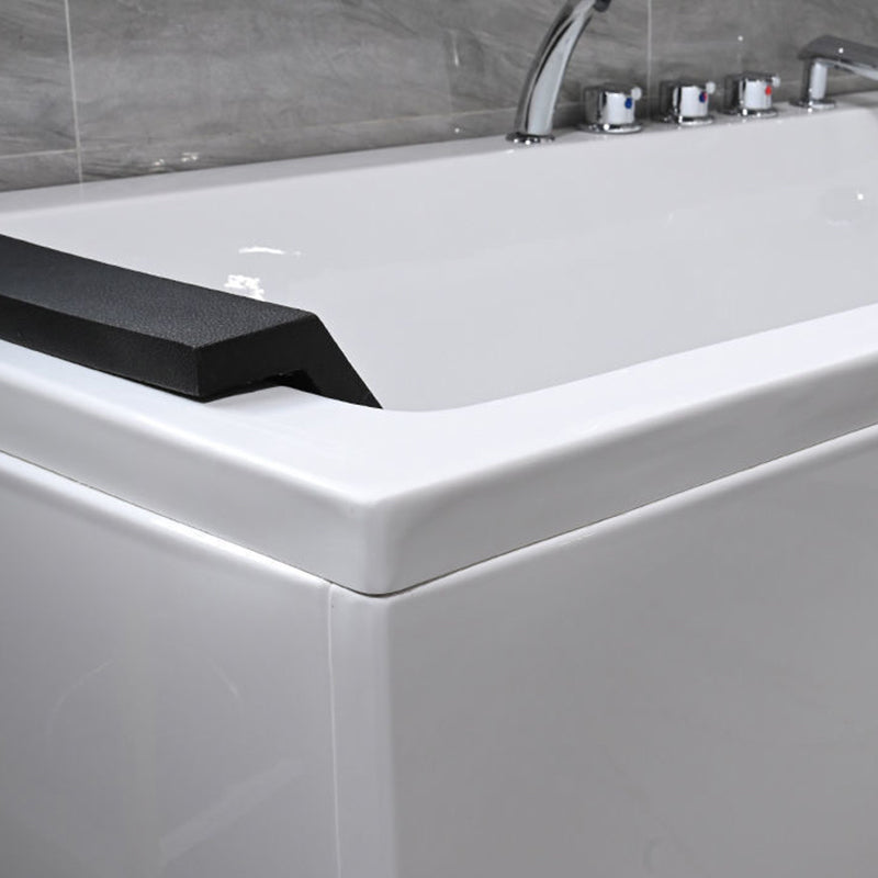 Freestanding Acrylic Bathtub Modern Stand Alone Soaking Tub with  Pop-up Drain